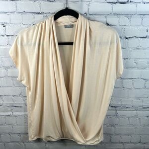 🌸 Pale Pink Draped Front Blouse from Francesca’s - Size Small 🌸